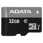 Флеш карта microSDHC 32GB A-Data AUSDH32GUICL10-RA1 + adapter