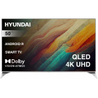 Телевизор QLED Hyundai 50" H-LED50QBU7500 Android TV Frameless черный 4K Ultra HD 60Hz DVB-T DVB-T2 DVB-C DVB-S DVB-S2 USB WiFi Smart TV