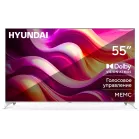 Телевизор QLED Hyundai 55" H-LED55QBU7500 Android TV Frameless черный/серебристый 4K Ultra HD 60Hz DVB-T DVB-T2 DVB-C DVB-S DVB-S2 USB WiFi Smart TV