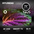 Телевизор LED Hyundai 75" H-LED75BU7005 Яндекс.ТВ Frameless черный 4K Ultra HD 60Hz DVB-T DVB-T2 DVB-C DVB-S DVB-S2 USB WiFi Smart TV