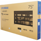 Телевизор QLED Hyundai 75" H-LED75QBU7500 Android TV Frameless черный/серебристый 4K Ultra HD 60Hz DVB-T DVB-T2 DVB-C DVB-S DVB-S2 USB WiFi Smart TV