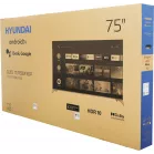 Телевизор QLED Hyundai 75" H-LED75QBU7500 Android TV Frameless черный/серебристый 4K Ultra HD 60Hz DVB-T DVB-T2 DVB-C DVB-S DVB-S2 USB WiFi Smart TV
