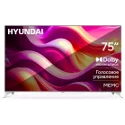 Телевизор QLED Hyundai 75" H-LED75QBU7500 Android TV Frameless черный/серебристый 4K Ultra HD 60Hz DVB-T DVB-T2 DVB-C DVB-S DVB-S2 USB WiFi Smart TV