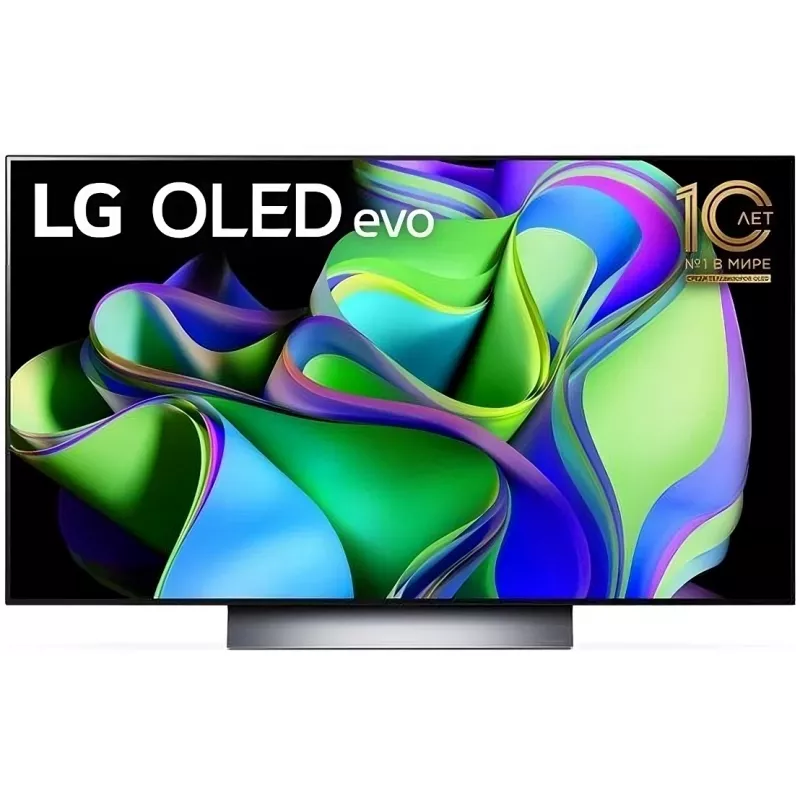 Телевизор OLED LG 48" OLED48C3RLA.ARUB темно-серый/серебристый 4K Ultra HD 120Hz DVB-T DVB-T2 DVB-C DVB-S2 USB WiFi Smart TV
