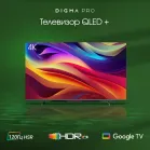 Телевизор QLED Digma Pro 43" QLED 43L Google TV Frameless черный/серебристый 4K Ultra HD 120Hz HSR DVB-T DVB-T2 DVB-C DVB-S DVB-S2 USB WiFi Smart TV
