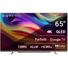 Телевизор QLED Digma Pro 65" QLED 65L Google TV Frameless черный/серебристый 4K Ultra HD 120Hz HSR DVB-T DVB-T2 DVB-C DVB-S DVB-S2 USB WiFi Smart TV