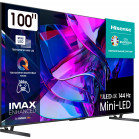 Телевизор QLED Hisense 100" 100U7KQ темно-серый 4K Ultra HD 120Hz DVB-T DVB-T2 DVB-C DVB-S DVB-S2 USB WiFi Smart TV