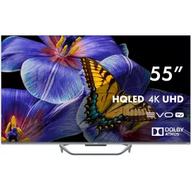 Телевизор QLED Haier 55" Smart TV S4 Frameless серый 4K Ultra HD 60Hz MEMC DVB-T DVB-T2 DVB-C DVB-S2 USB WiFi Smart TV