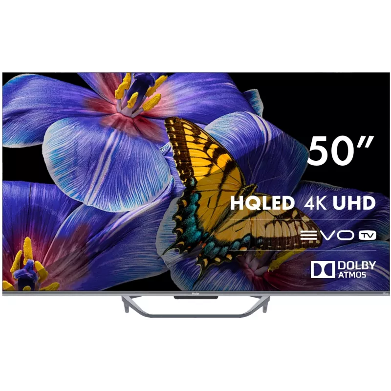 Телевизор HQLED Haier 50" Smart TV S4 серый 4K Ultra HD 60Hz MEMC DVB-T DVB-T2 DVB-C DVB-S DVB-S2 USB WiFi Smart TV