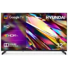 Телевизор LED Hyundai 32" H-LED32BS5011 Google TV Frameless Metal черный HD 60Hz DVB-T DVB-T2 DVB-C DVB-S DVB-S2 USB WiFi Smart TV