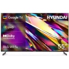 Телевизор LED Hyundai 55" H-LED55BU7011 Google TV Frameless Metal черный 4K Ultra HD 60Hz MEMC DVB-T DVB-T2 DVB-C DVB-S DVB-S2 USB WiFi Smart TV