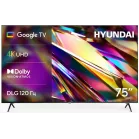 Телевизор LED Hyundai 75" H-LED75BU7011 Google TV Frameless Metal черный 4K Ultra HD 60Hz MEMC DVB-T DVB-T2 DVB-C DVB-S DVB-S2 USB WiFi Smart TV