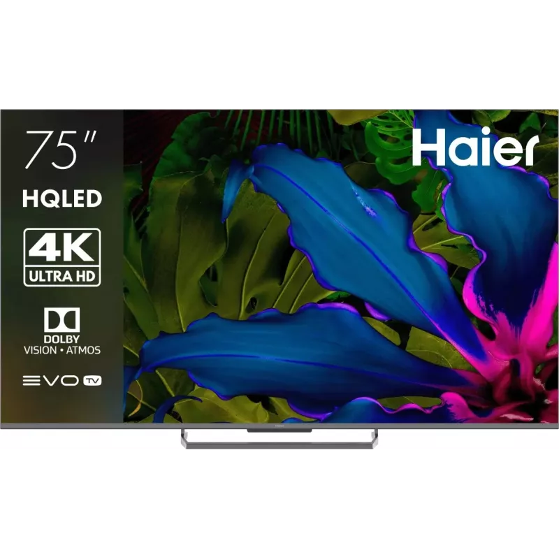 Телевизор QLED Haier 75" Smart TV S6 Frameless серый 4K Ultra HD 144Hz MEMC DVB-T DVB-T2 DVB-C DVB-S DVB-S2 USB WiFi Smart TV