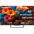 Телевизор QLED Skyworth 55" 55Q67H Eye Care Frameless черный 4K Ultra HD 120Hz MEMC DVB-T DVB-T2 DVB-C DVB-S DVB-S2 USB WiFi Smart TV
