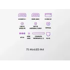 Телевизор LED Haier 75" 75 MiniLED M4 Frameless серебристый 4K Ultra HD 60Hz MEMC DVB-T DVB-T2 DVB-C DVB-S2 USB WiFi Smart TV