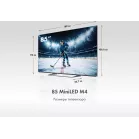 Телевизор LED Haier 85" 85 MiniLED M4 Frameless серебристый 4K Ultra HD 60Hz MEMC DVB-T DVB-T2 DVB-C DVB-S2 USB WiFi Smart TV
