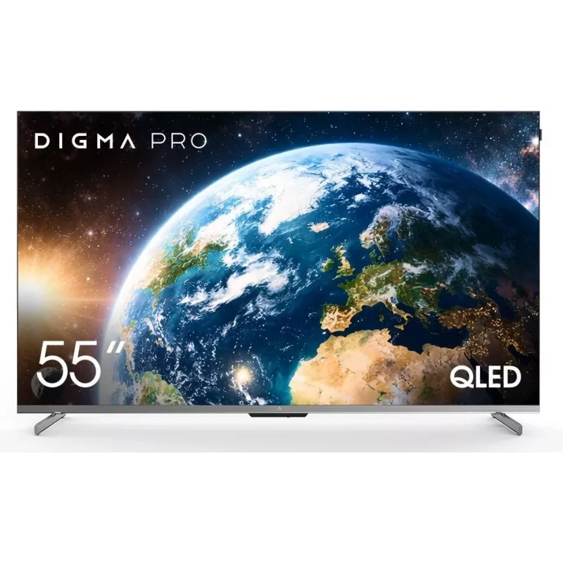 Телевизор QLED Digma Pro 55" QLED 55D Google TV Frameless черный графит/черный 4K Ultra HD 144Hz MEMC DVB-T DVB-T2 DVB-C DVB-S DVB-S2 USB WiFi Smart TV