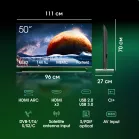 Телевизор QLED Digma Pro 50" Mini LED 50Q Google TV Frameless серебристый/серебристый 4K Ultra HD 144Hz MEMC DVB-T DVB-T2 DVB-C DVB-S DVB-S2 USB WiFi Smart TV