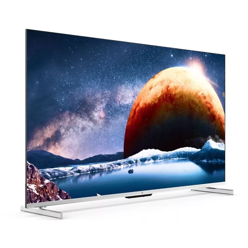 Телевизор QLED Digma Pro 50" Mini LED 50Q Google TV Frameless серебристый/серебристый 4K Ultra HD 144Hz MEMC DVB-T DVB-T2 DVB-C DVB-S DVB-S2 USB WiFi Smart TV