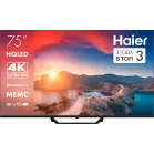 Телевизор HQLED Haier 75" DH1WVFD03RU S2 Pro Frameless черный/черный 4K Ultra HD 60Hz MEMC DVB-T DVB-T2 DVB-C DVB-C2 DVB-S2 USB WiFi Smart TV