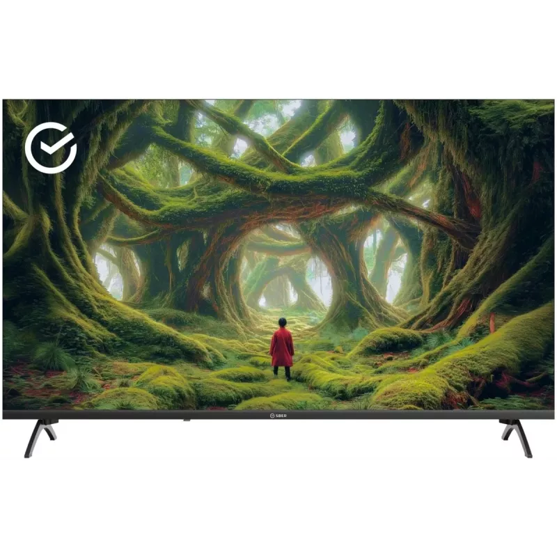 Телевизор LED Sber 43" SDX-43F3000DBA Салют ТВ Frameless черный FULL HD 60Hz DVB-T DVB-T2 DVB-C DVB-S DVB-S2 USB WiFi Smart TV (RUS)