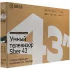 Телевизор LED Sber 43" SDX-43F3000DBA Салют ТВ Frameless черный FULL HD 60Hz DVB-T DVB-T2 DVB-C DVB-S DVB-S2 USB WiFi Smart TV (RUS)