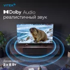 Телевизор LED Vitek 32" VT-32HBS310 Google TV Frameless черный HD 60Hz DVB-T DVB-T2 DVB-C DVB-S DVB-S2 USB WiFi Smart TV