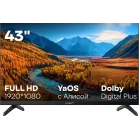 Телевизор LED Vitek 43" VT-43FBS300 Яндекс.ТВ Frameless черный FULL HD 60Hz DVB-T DVB-T2 DVB-C DVB-S DVB-S2 USB WiFi Smart TV
