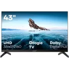 Телевизор LED Vitek 43" VT-43UBS410 Google TV Frameless черный 4K Ultra HD 60Hz MEMC DVB-T DVB-T2 DVB-C DVB-C2 DVB-S DVB-S2 USB WiFi Smart TV