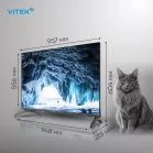 Телевизор LED Vitek 43" VT-43UBS410 Google TV Frameless черный 4K Ultra HD 60Hz MEMC DVB-T DVB-T2 DVB-C DVB-C2 DVB-S DVB-S2 USB WiFi Smart TV