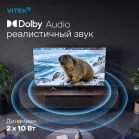 Телевизор LED Vitek 65" VT-65UBS410 Google TV Frameless черный 4K Ultra HD 60Hz MEMC DVB-T DVB-T2 DVB-C DVB-C2 DVB-S DVB-S2 USB WiFi Smart TV