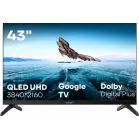 Телевизор QLED Vitek 43" VT-43QUBS500 Google TV Frameless черный 4K Ultra HD 60Hz MEMC DVB-T DVB-T2 DVB-C DVB-C2 DVB-S DVB-S2 USB WiFi Smart TV
