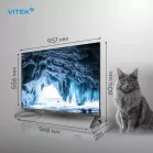 Телевизор QLED Vitek 43" VT-43QUBS500 Google TV Frameless черный 4K Ultra HD 60Hz MEMC DVB-T DVB-T2 DVB-C DVB-C2 DVB-S DVB-S2 USB WiFi Smart TV