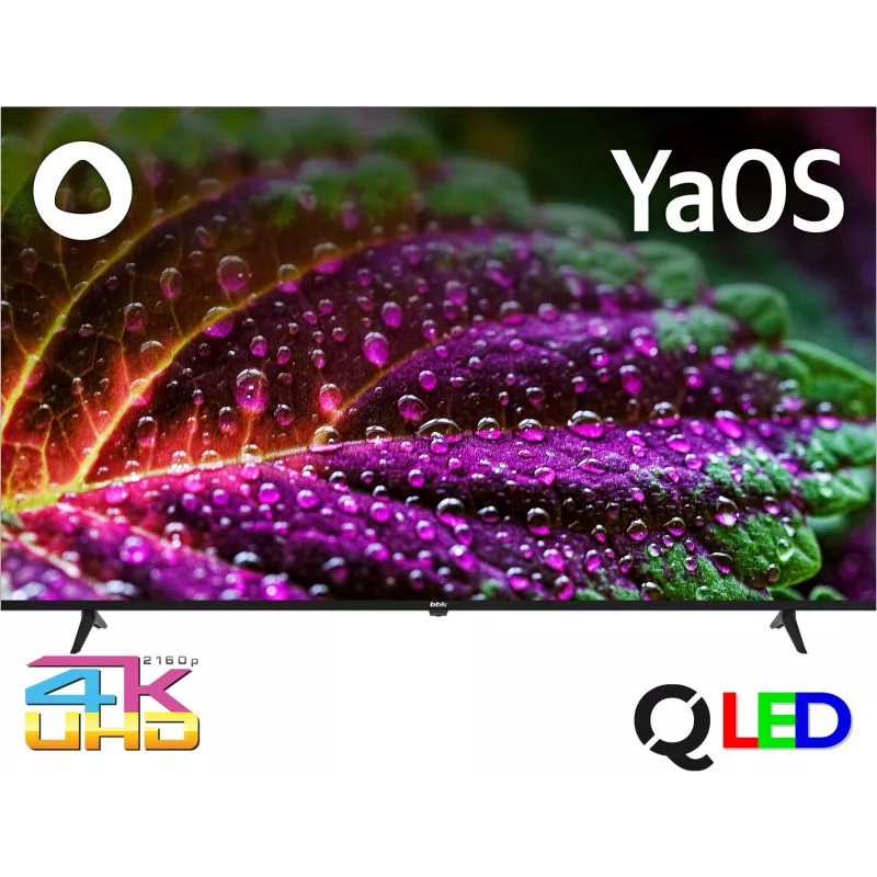 Телевизор QLED BBK 65" 65LED-8260/UTS2C (B) Яндекс.ТВ черный 4K Ultra HD 60Hz DVB-T2 DVB-C DVB-S2 USB WiFi Smart TV (RUS)