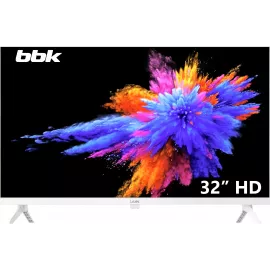 Телевизор LED BBK 31.5" 32LEM-1054/TS2C (W) белый HD 60Hz DVB-T2 DVB-C DVB-S2 USB (RUS)
