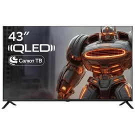 Телевизор QLED Sber 43" SDX-43UQ6033 Салют ТВ Frameless черный 4K Ultra HD 60Hz DVB-T2 DVB-C DVB-S2 USB WiFi Smart TV (RUS)