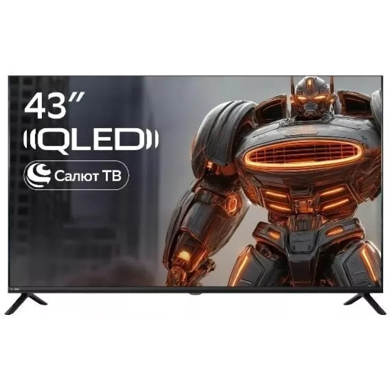 Телевизор QLED Sber 43" SDX-43UQ6033 Салют ТВ Frameless черный 4K Ultra HD 60Hz DVB-T2 DVB-C DVB-S2 USB WiFi Smart TV (RUS)