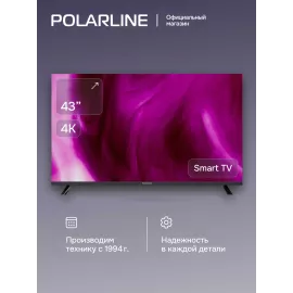 Телевизор LED PolarLine 43" 43PU12TC-SM черный 4K Ultra HD 60Hz DVB-T DVB-T2 DVB-C USB WiFi Smart TV (RUS)