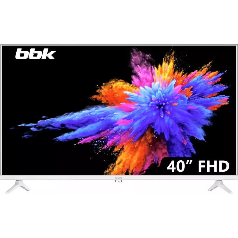 Телевизор LED BBK 40" 40LEM-1054/FTS2C (W) белый FULL HD 60Hz DVB-T2 DVB-C DVB-S2 USB (RUS)