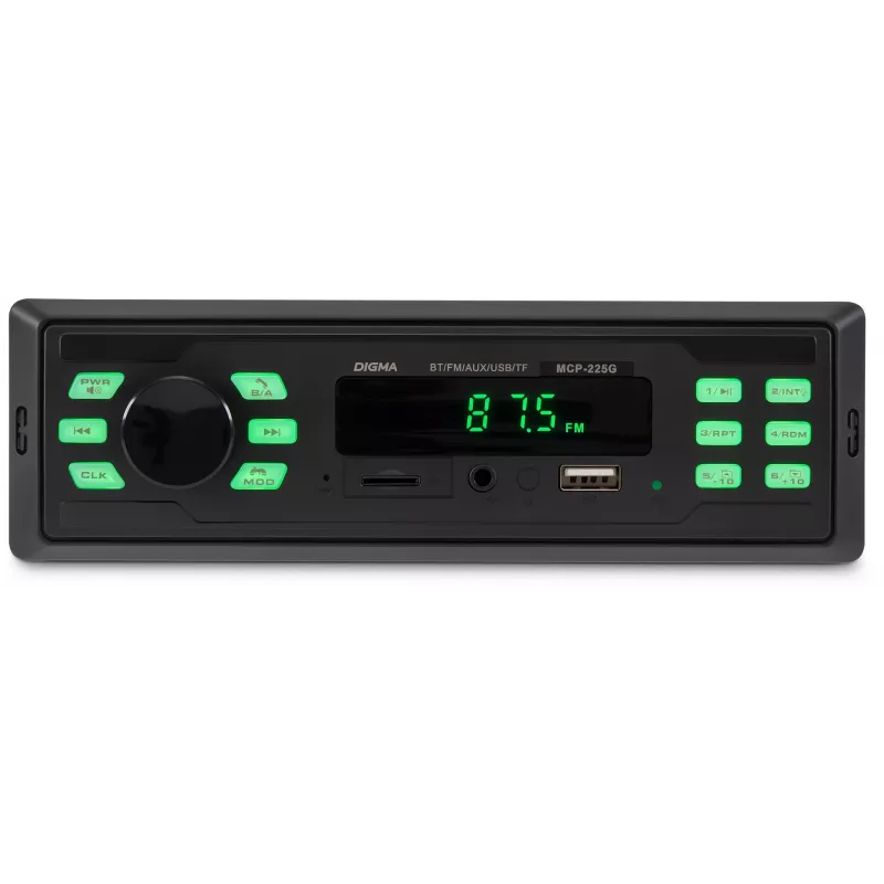 Автомагнитола Digma MCP-225G 1DIN 2x45Вт v5.0 AUX 2