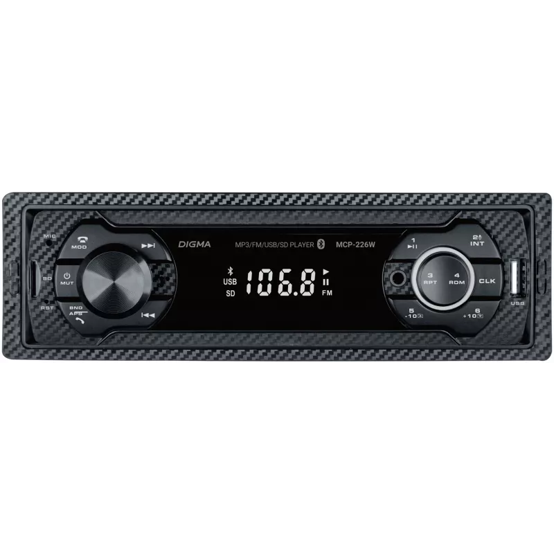 Автомагнитола Digma MCP-226W 1DIN 4x45Вт 2