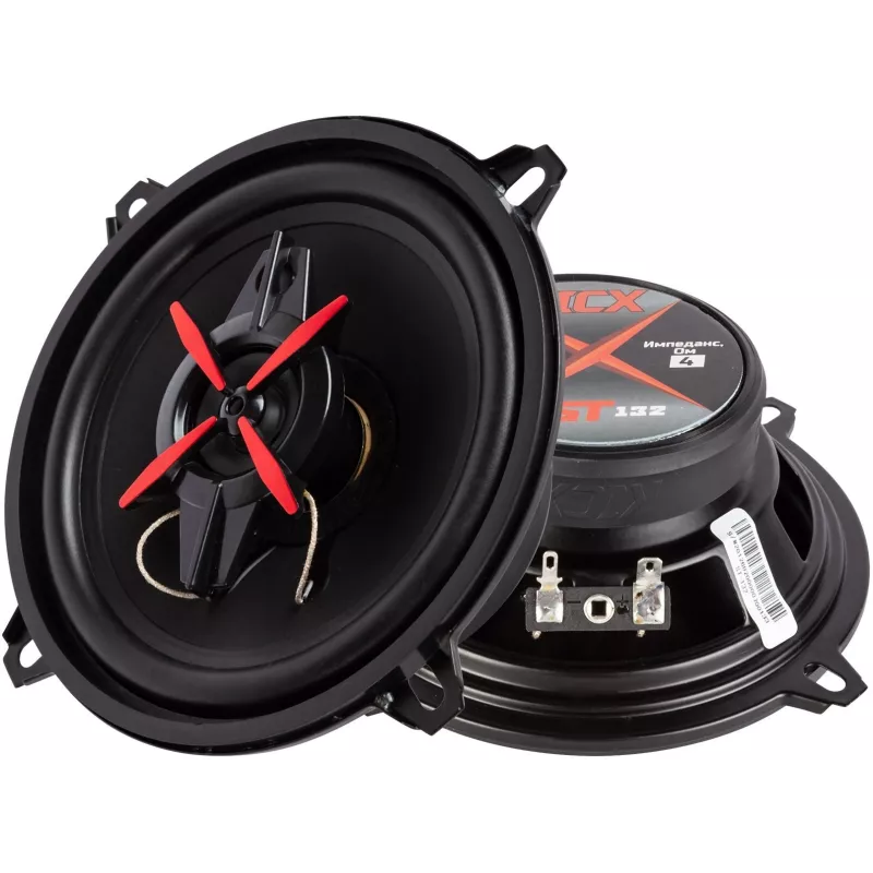 Колонки автомобильные Kicx ST 132 80Вт 89дБ 4Ом 13см (5дюйм) (ком.:2кол.) коаксиальные трехполосные