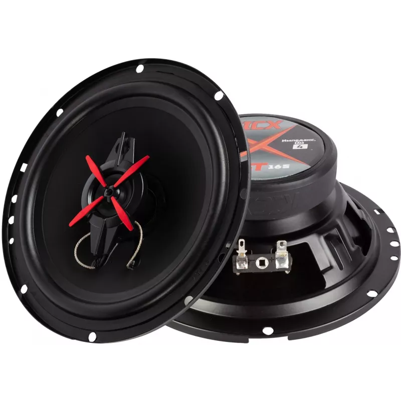 Колонки автомобильные Kicx ST 165 140Вт 92дБ 4Ом 16.5см (6 1/2дюйм) (ком.:2кол.) коаксиальные трехполосные