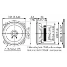 Колонки автомобильные Kenwood KFC-S1056 (без решетки) 220Вт 88дБ 4Ом 10см (4дюйм) (ком.:2кол.) широкополосные однополосные