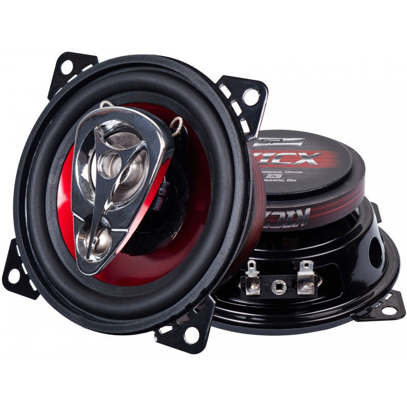 Колонки автомобильные Kicx SP 100 60Вт 89дБ 4Ом 10см (4дюйм) (ком.:2кол.) коаксиальные трехполосные Колонки автомобильные Kicx SP 100 60Вт 89дБ 4Ом 10см (4дюйм) (ком.:2кол.) коаксиальные трехполосные
