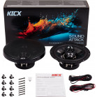 Колонки автомобильные Kicx SA 165 150Вт 92дБ 4Ом 16.5см (6 1/2дюйм) (ком.:2кол.) коаксиальные четырехполосные