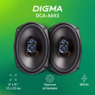 Колонки автомобильные Digma DCA-A693 (без решетки) 300Вт 90дБ 4Ом 15x23см (6x9дюйм) (ком.:2кол.) коаксиальные трехполосные