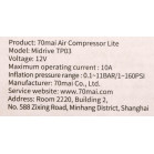 Автомобильный компрессор 70Mai Air Compressor Lite