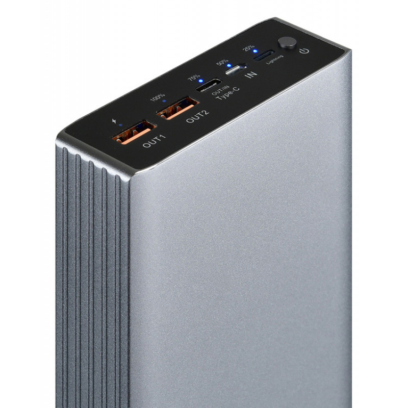 Мобильный аккумулятор Digma Power Delivery DG-PD-30000-SLV 30000mAh QC PD 3A серебристый