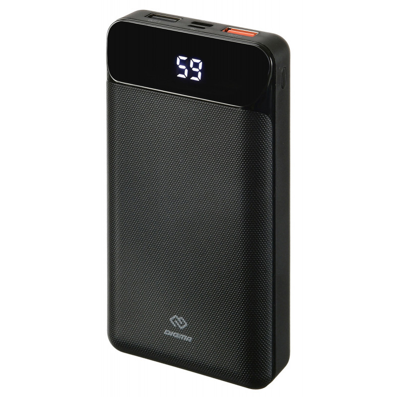 Мобильный аккумулятор Digma DG-20000-PL 20000mAh QC 3.0 PD 18W 3A 2xUSB-A/USB-C черный (DG-20000-PL-BK)